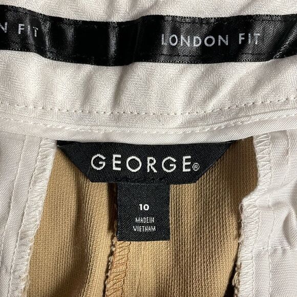 George London Fit Ladies Tan Khaki Color Dressy Capri Pants, Size 10 - Picture 5 of 5